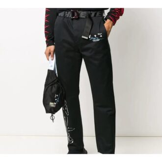 The Kiss Printed Straight-Leg Trousers