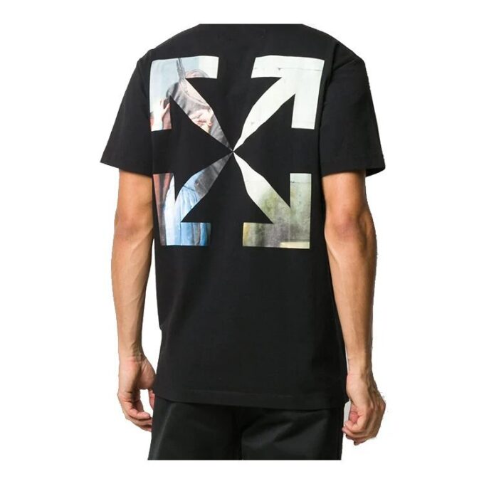 The Kiss Printing Pattern Short Sleeve Black