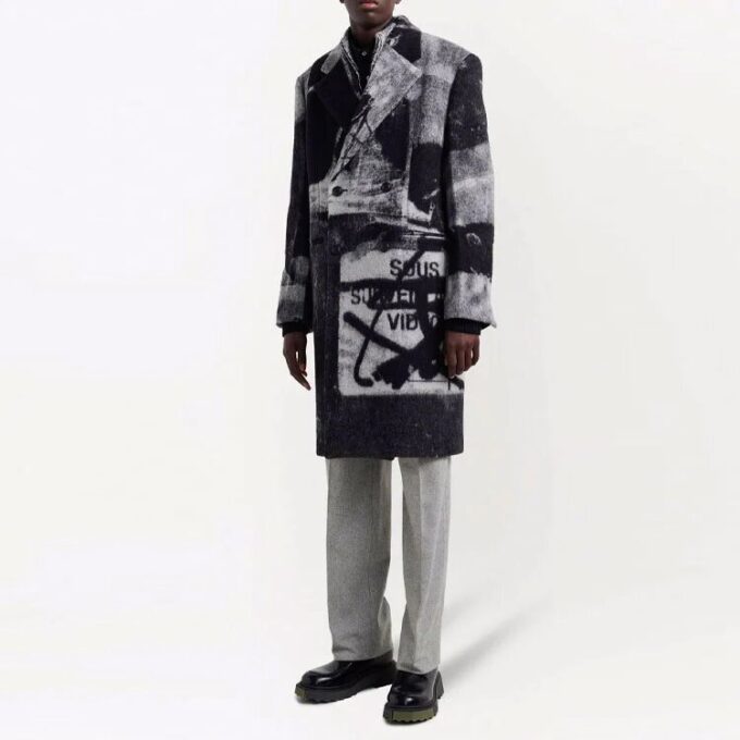 Tomek Double-Breasted Coat “Multicolor”