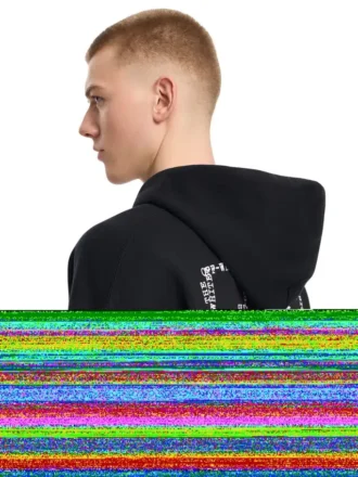 Type Arrow Diagonal Loose Hoodie