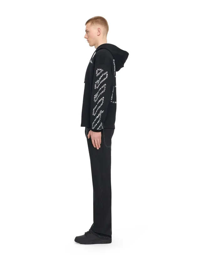 Type Arrow Diagonal Loose Hoodie Type Arrow Diagonal Loose Hoodie