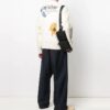 Unisex Printing Round-neck Knitted Sweaters Ivory