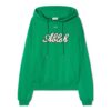 Varsity-Print Cotton Hoodie “College Green”