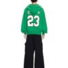 Varsity-Print Cotton Hoodie “College Green”