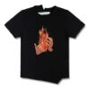 Virgil Abloh Black Diag Fire Short Sleeve