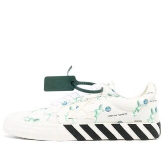 Vulc Low Canvas Alien Logo Applique “White Green Black”