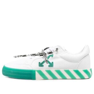 Vulcanised Low-Top Casual Shoes White/Green