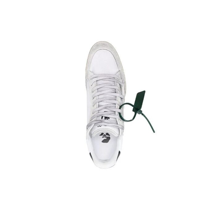 Vulcanized 5.0 Low Top Distressed Sneaker “White Black”