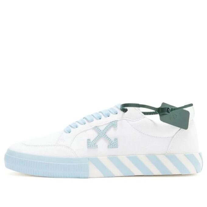 Vulcanized Low Sneaker “White Blue”
