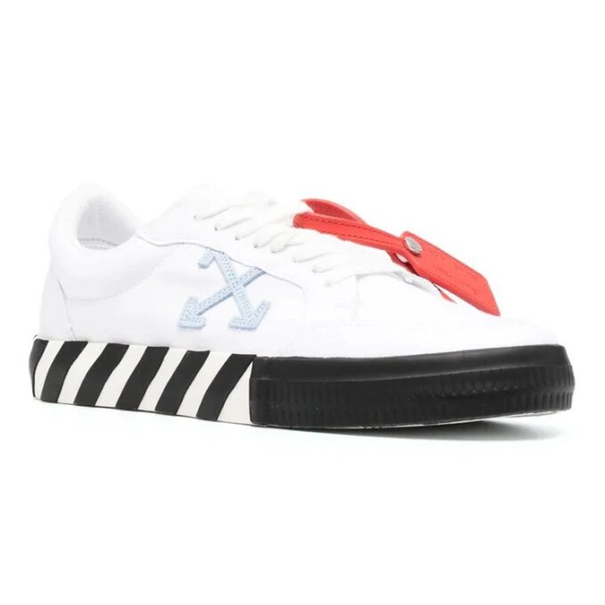 Vulcanized low-top Sneakers “White Black Orange”