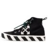 Vulcanized Mid-Top Canvas Sneakers “Black White Green”