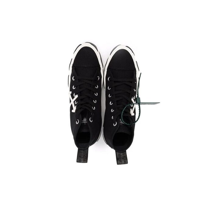 Vulcanized Mid-Top Canvas Sneakers “Black White Green”