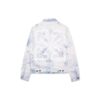 WASHED ARROW PRINT DENIM Jacket Men Light Blue White