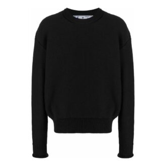 Wave Crew Neck Jumper “Black”