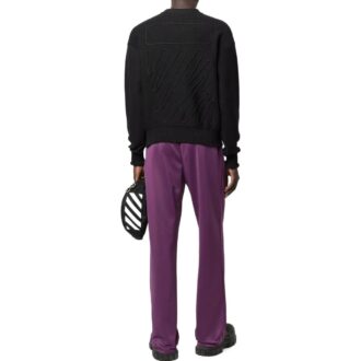 Wave Crew Neck Jumper “Black”