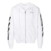 Wave Diag Print Zip-Up Hoodie