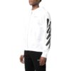 Wave Diag Print Zip-Up Hoodie