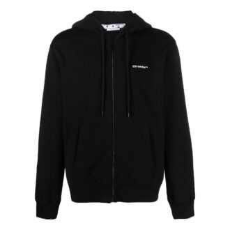 Wave Diag-Stripe Zip-Up Hoodie