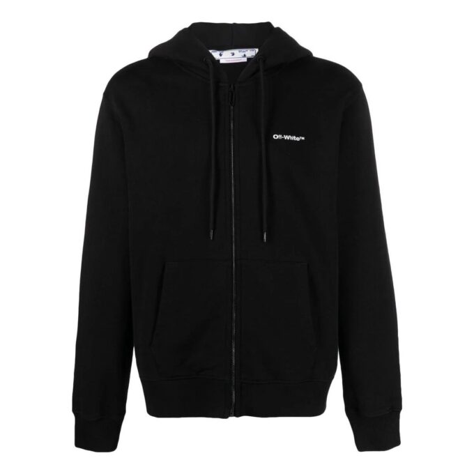 Wave Diag-Stripe Zip-Up Hoodie