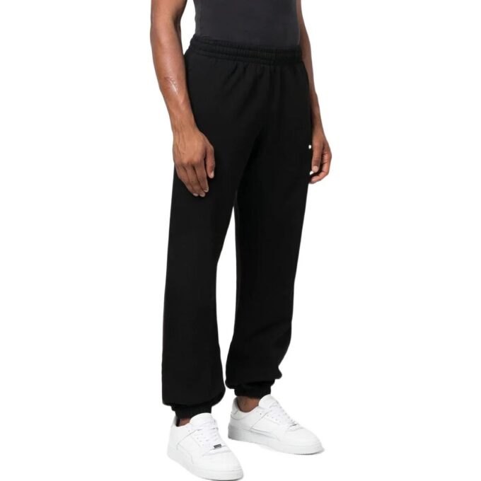 Wave Diagonal Slim Sweat Pant “Black”