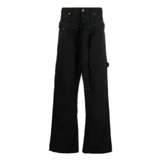 Wave Off Canvas Double Over Pant “Black”
