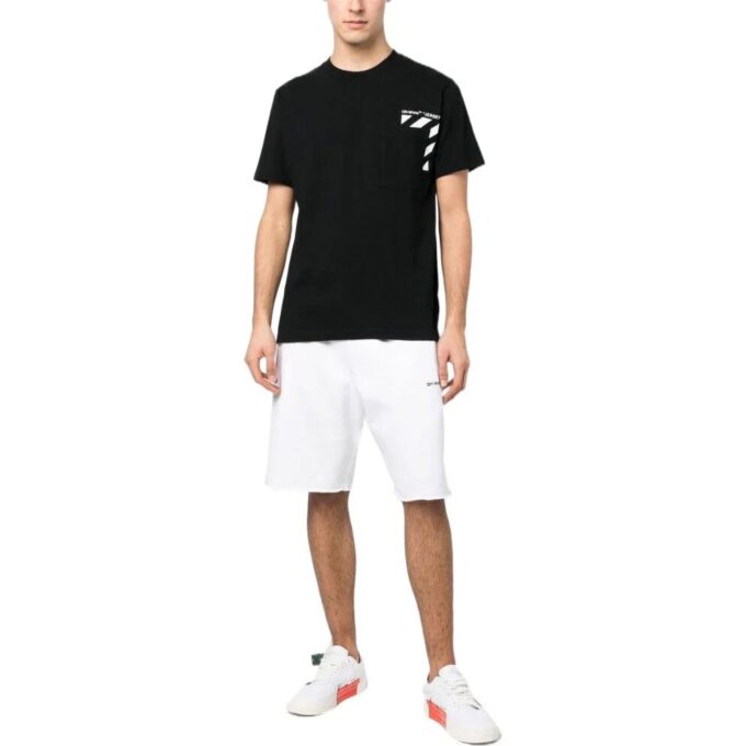 Wave Out Diag Mesh Shorts “White”