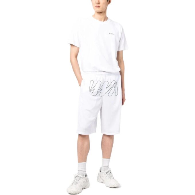 Wave Outl Diagonal Mesh Shorts