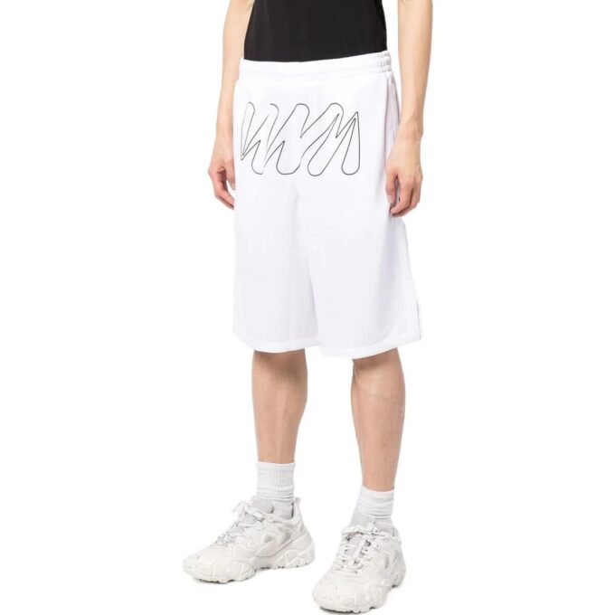 Wave Outl Diagonal Mesh Shorts