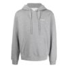 Wave Outline Diagonal Slim Hoodie “Grey Marl”