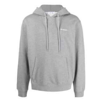 Wave Outline Diagonal Slim Hoodie “Grey Marl”