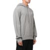 Wave Outline Diagonal Slim Hoodie “Grey Marl”