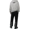 Wave Outline Diagonal Slim Hoodie “Grey Marl”