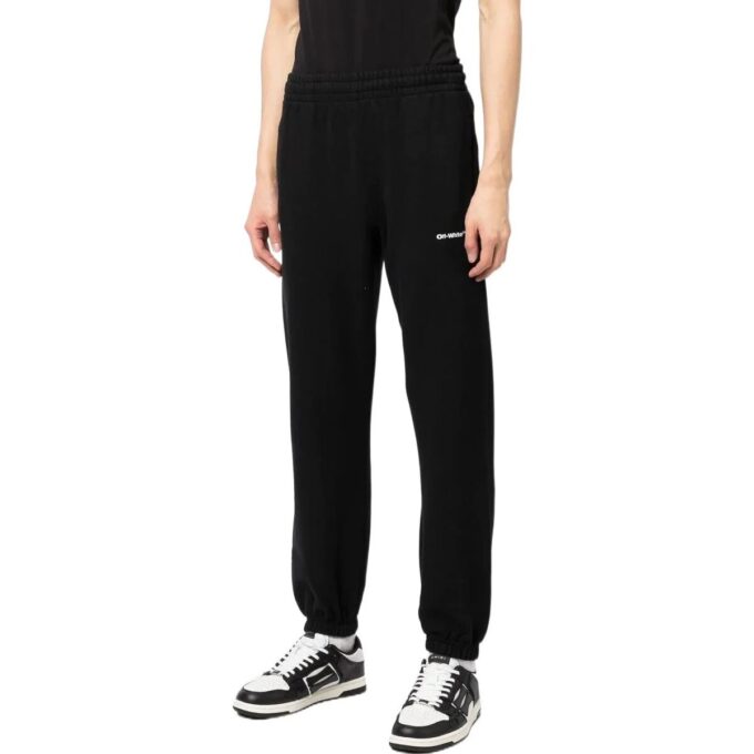 Wave-Print Cotton Track Pants