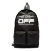 Wavy Logo Backpack Off Slogan Printing Black