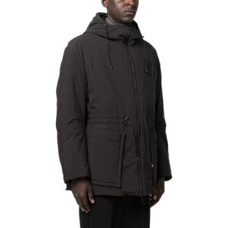 Zip-Up Long-Sleeved Padded Jacket “Black”