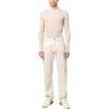 zip-up Straight Leg Trousers “Beige”