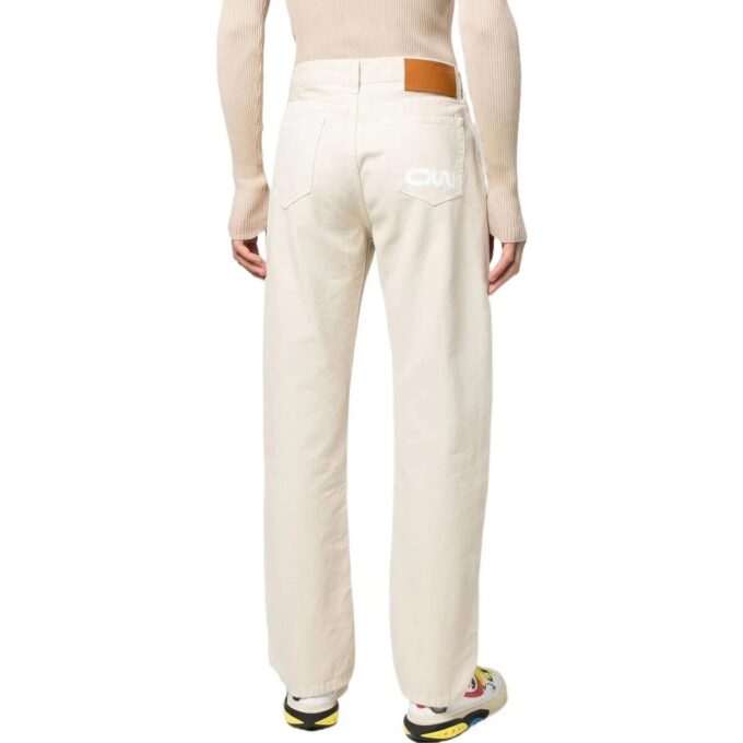 zip-up Straight Leg Trousers “Beige”